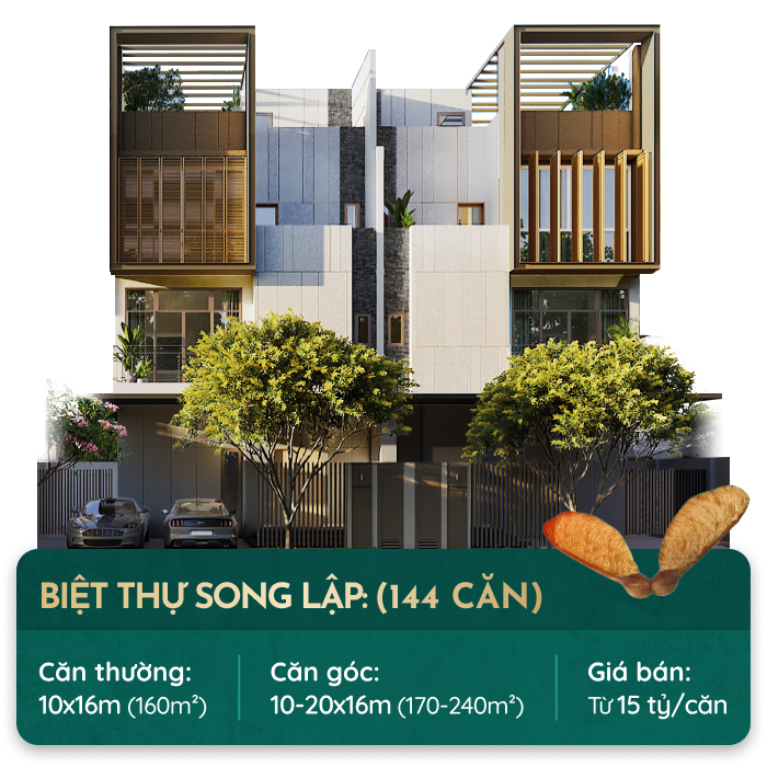 Biệt thự song lập - the orchard dự án sycamore bình dương